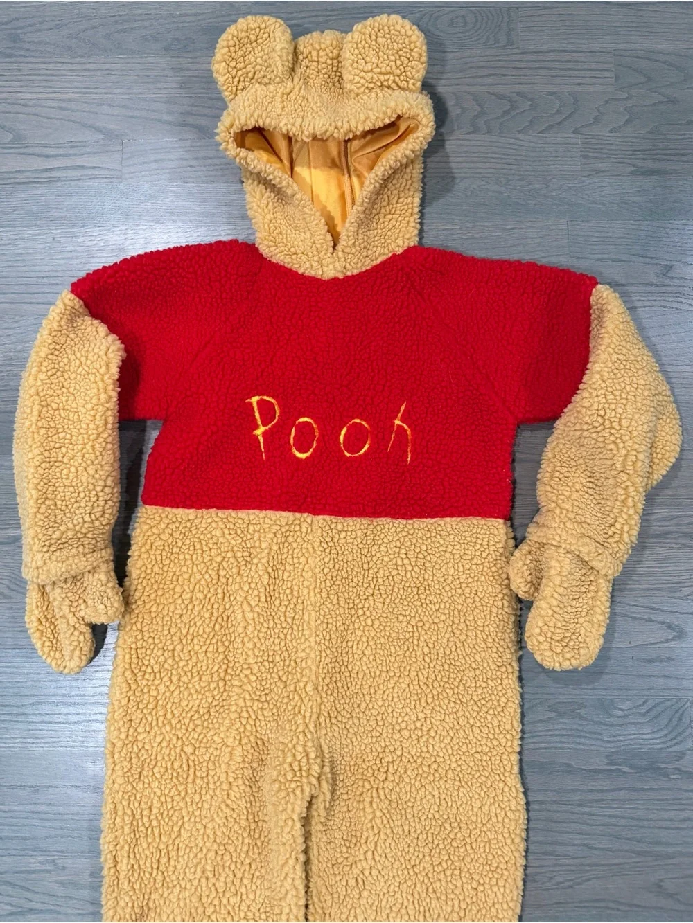 Vintage Disney Store Plush Winnie the Pooh Bear Halloween Costume Kids M 8-10